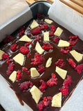 White Chocolate & Raspberry Brownies